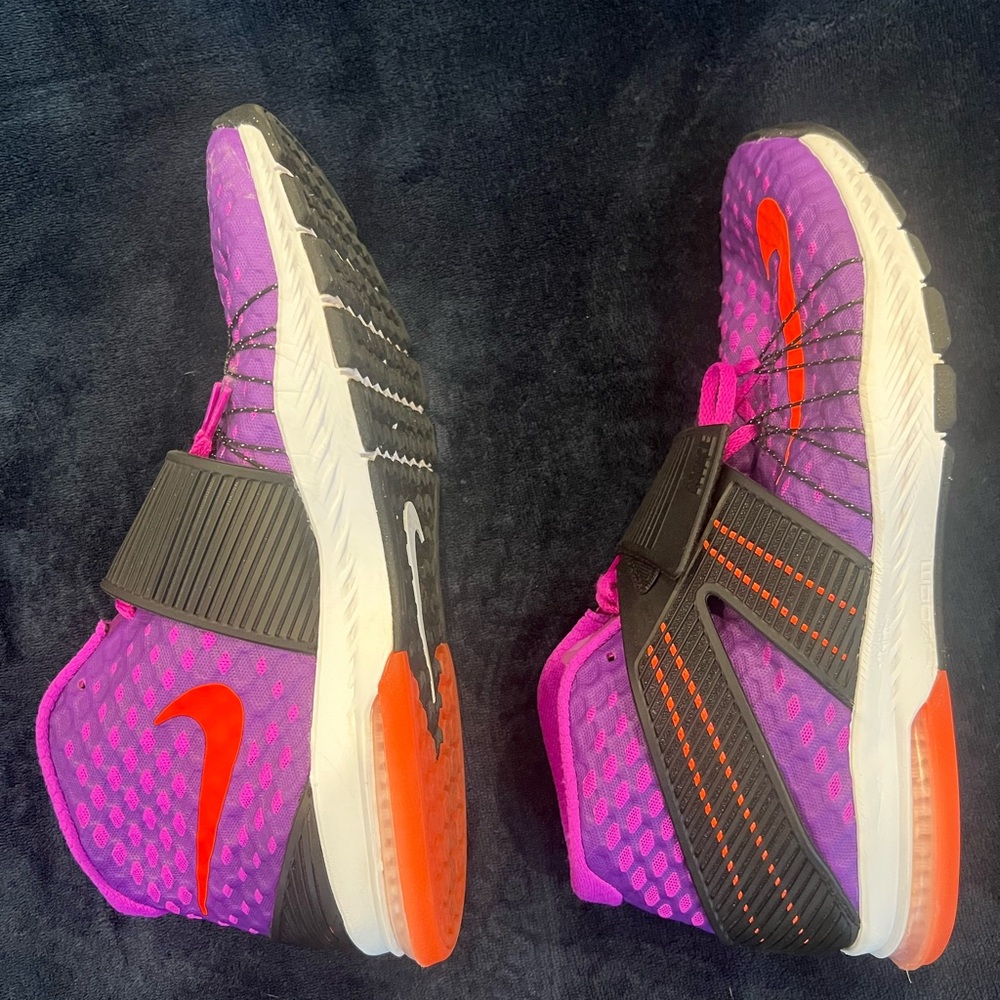 Nike Romaleos 3 Weightlifting Shoes Purple/Orange Men’s 11.5 (835657-560) - Picture 2 of 7